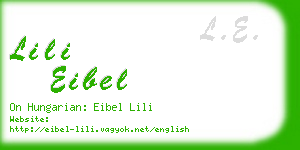 lili eibel business card
